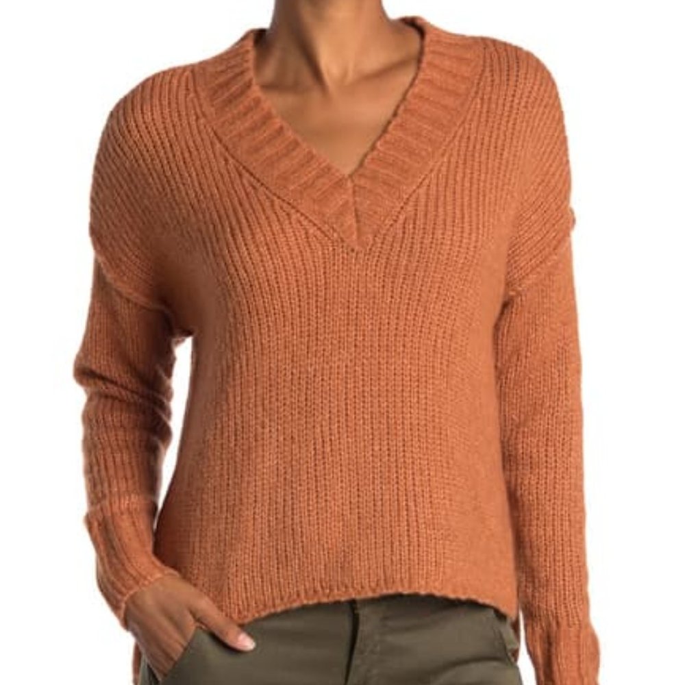 NSF CLOTHING – Keva Cotton Blend Sweater MELON PETITE